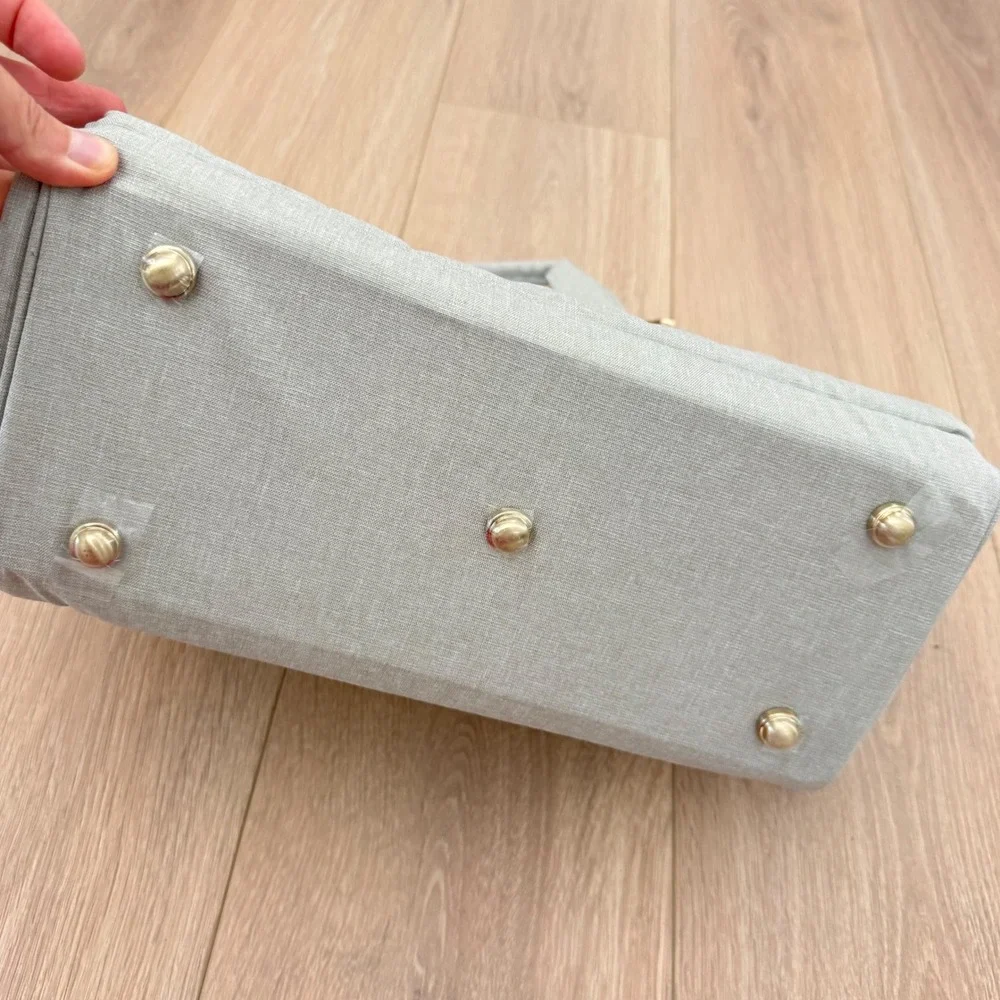 Jujube Dr. BFF Diaper Bag Pebble Gray Rose Gold Hardware New With Tags
